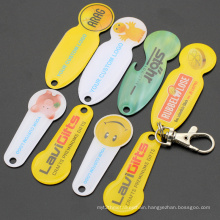 Promotional Custom Cheap Printing Logo Trolley Coin Keychain